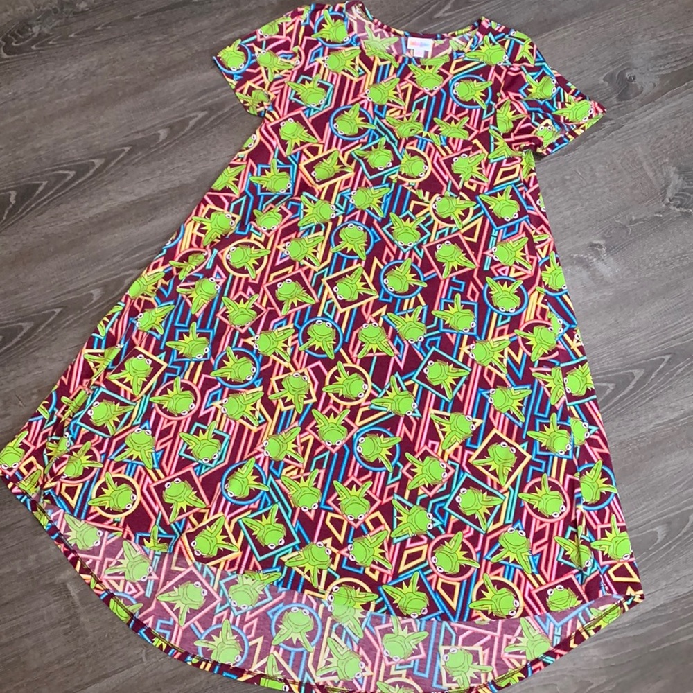 LuLaRoe Kermit Carly swing dress size S